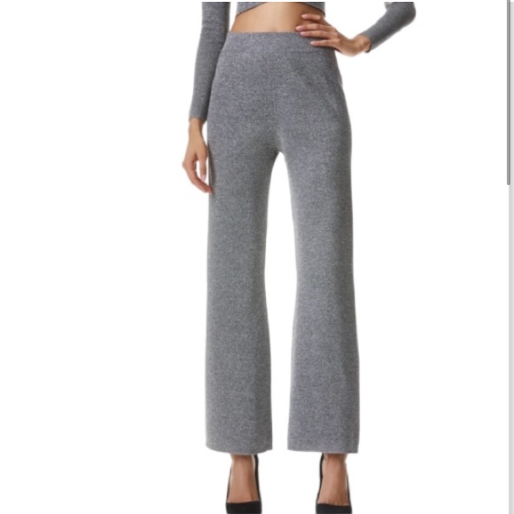 Alice + Olivia Gray Wide-Leg Pants